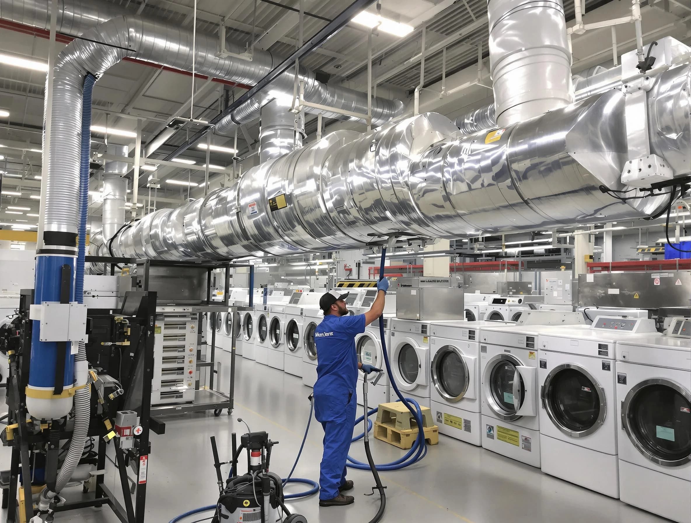 Irondale Dryer Vent Cleaning team performing heavy-duty industrial dryer vent cleaning in Irondale